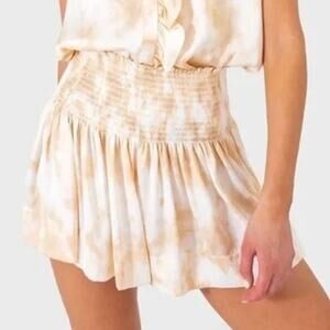 Koch Erica Skirt Mini Skort in Cream Puff Tie-Dye Size Small
